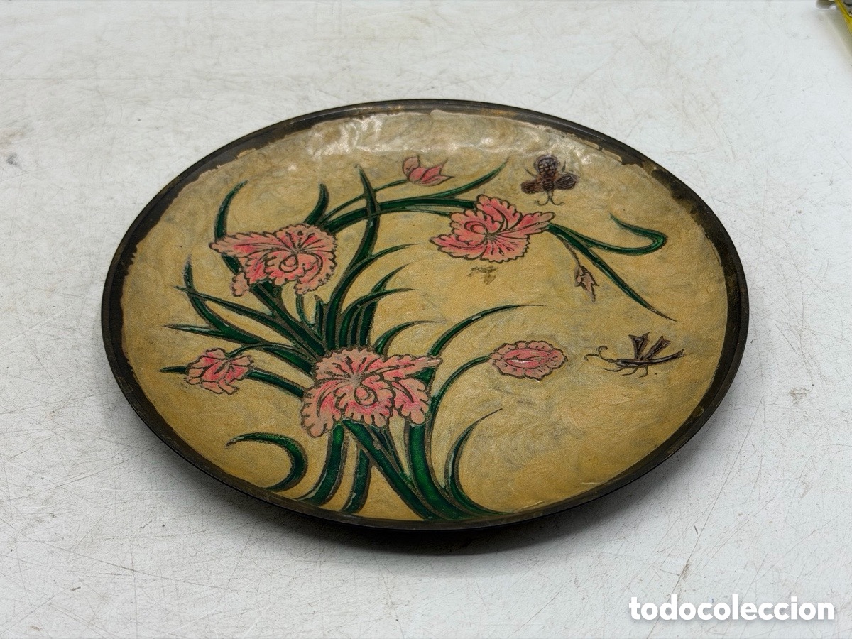 Antig&uuml;edades: Antiguo plato esmaltado - Foto 4