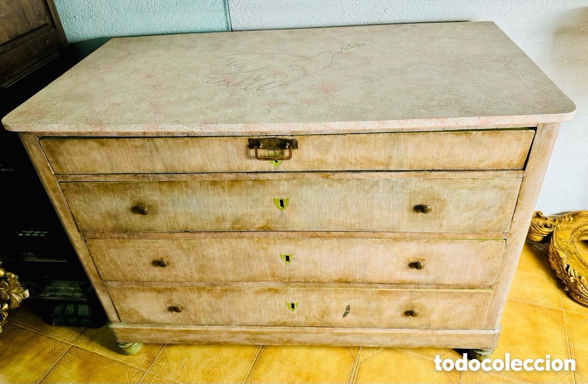 Antig&uuml;edades: Antigua c&oacute;moda escritorio s.XIX - Foto 6