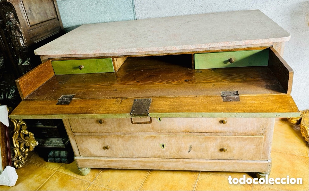 Antig&uuml;edades: Antigua c&oacute;moda escritorio s.XIX - Foto 10