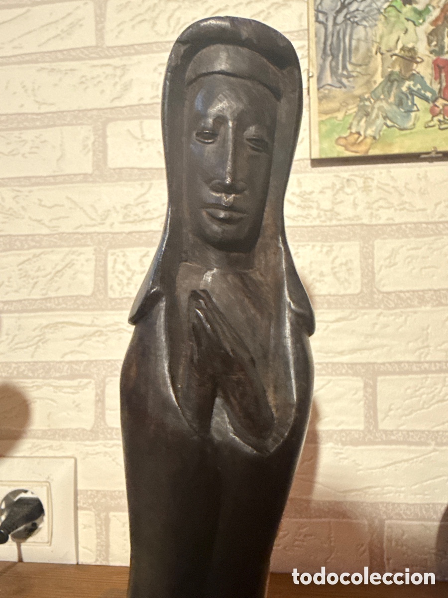Antig&uuml;edades: Talla &eacute;bano virgen antigua - Foto 5