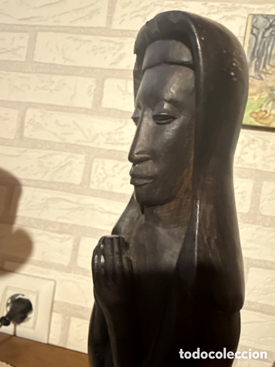 Antig&uuml;edades: Talla &eacute;bano virgen antigua - Foto 6