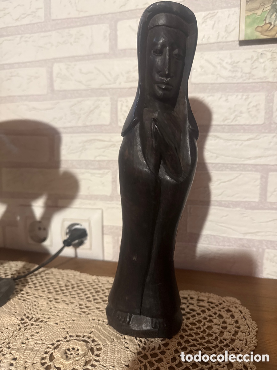 Antig&uuml;edades: Talla &eacute;bano virgen antigua - Foto 1