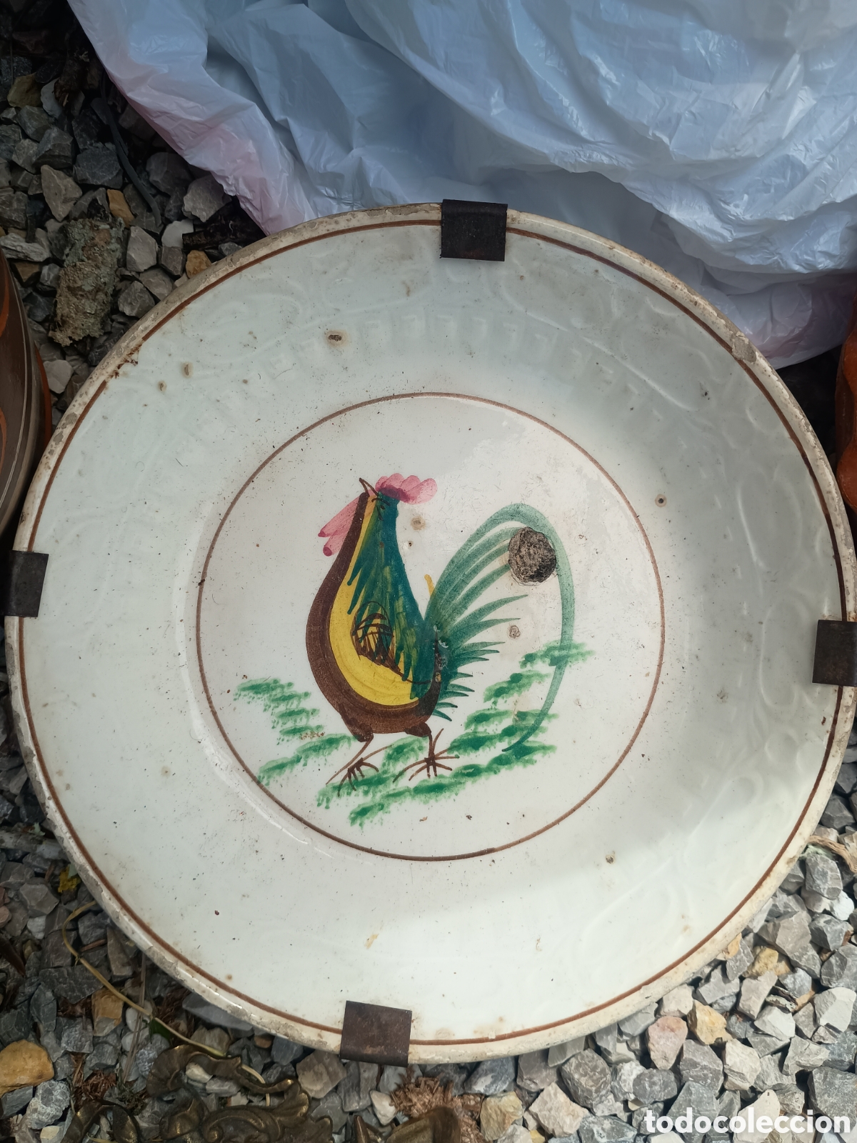 Antig&uuml;edades: Plato cer&aacute;mica serie gallo - Foto 1