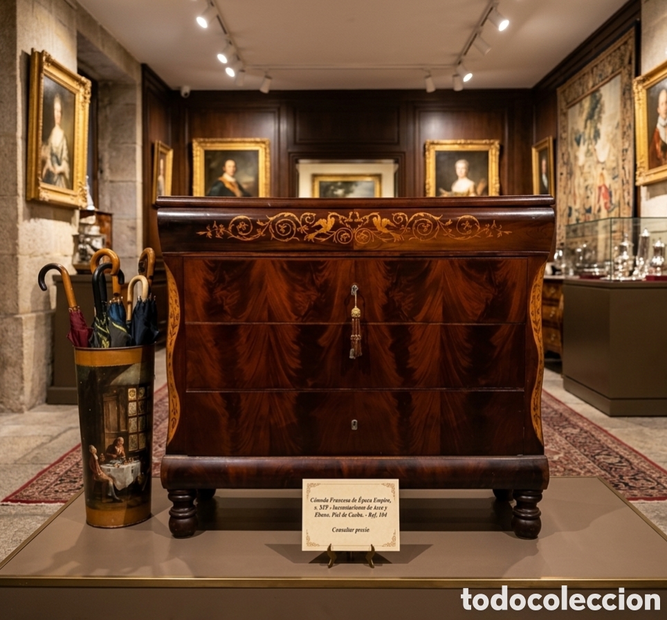 Antig&uuml;edades: Impresionante c&oacute;moda palme de caoba