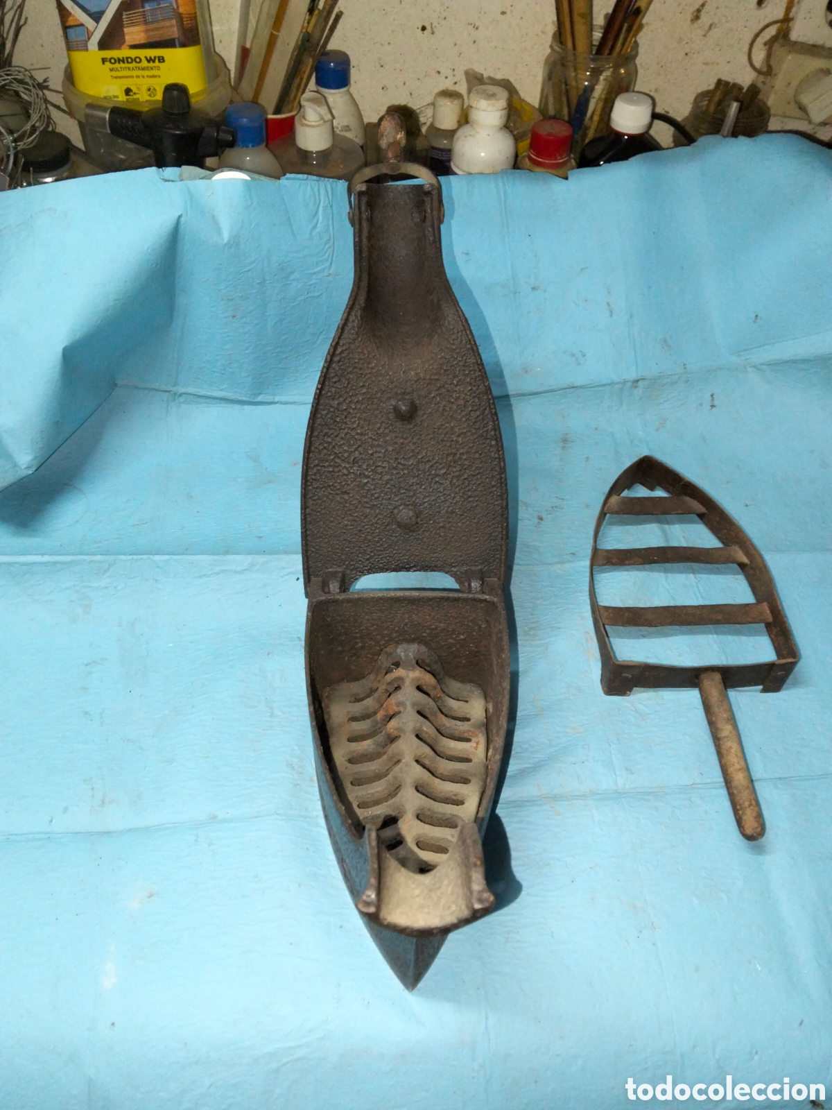 Antig&uuml;edades: ANTIGUA PLANCHA DE CARBON - Foto 4