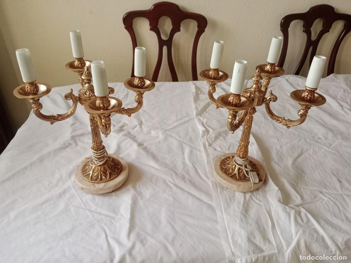 Antig&uuml;edades: Candelabros de bronce - Foto 2
