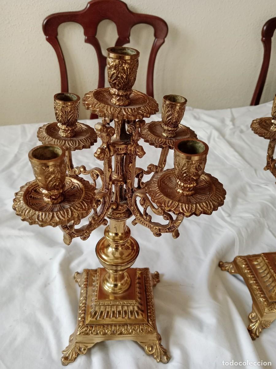 Antig&uuml;edades: Candelabros de bronce - Foto 4