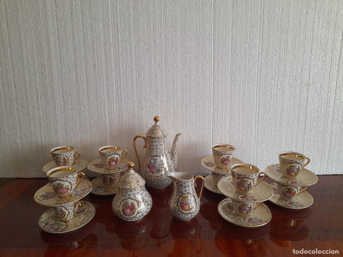 Antig&uuml;edades: Antiguo juego de caf&eacute; de porcelana limoge