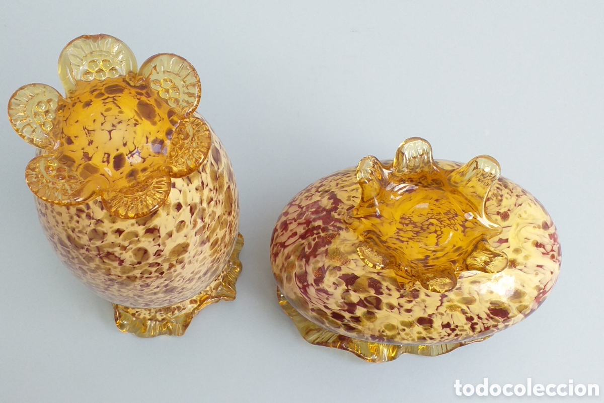 Antig&uuml;edades: Pareja Conjunto jarrones Cristal de Murano - Foto 3