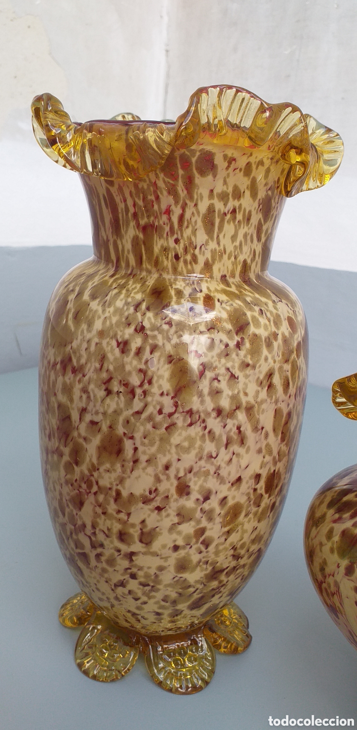 Antig&uuml;edades: Pareja Conjunto jarrones Cristal de Murano - Foto 4