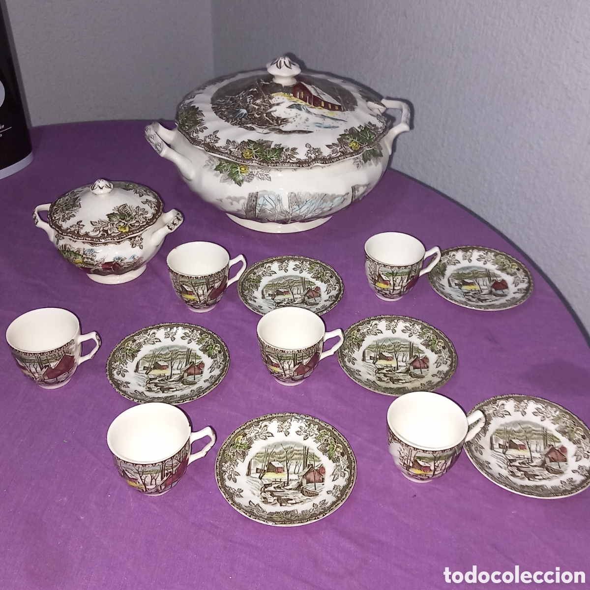 Antig&uuml;edades: VAJILLA JHONSON BROTHERS/FRIENDLY VILLAGE(como nuevo)16piezas