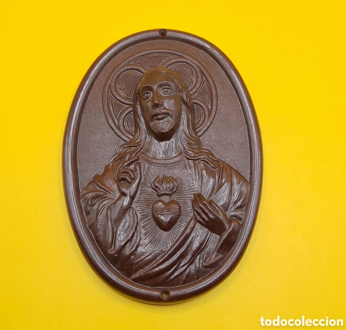 Antiques: Antigua Placa de Puerta del Sagrado Coraz&oacute;n de Jes&uacute;s