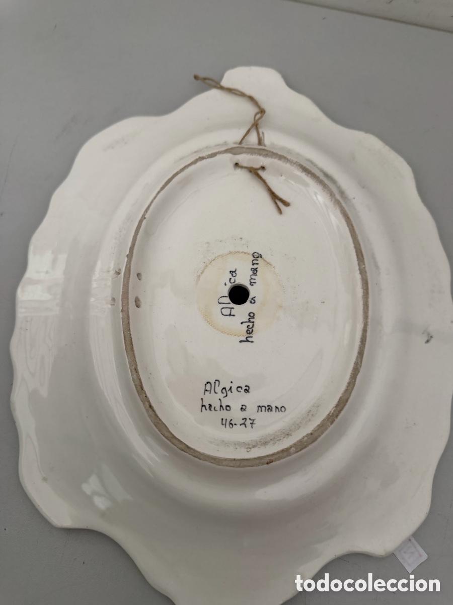 Antig&uuml;edades: Base de reloj de porcelana algica - Foto 2