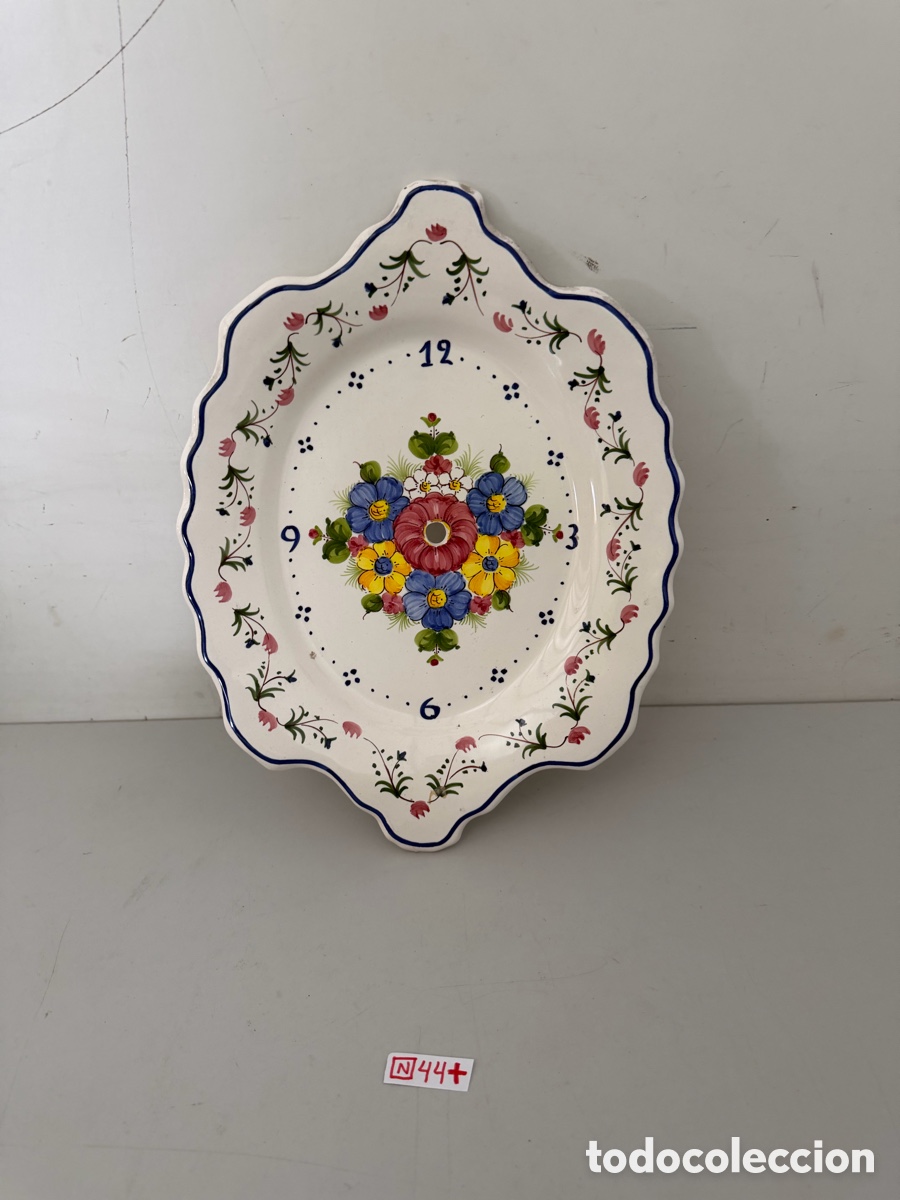 Antig&uuml;edades: Base de reloj de porcelana algica - Foto 1