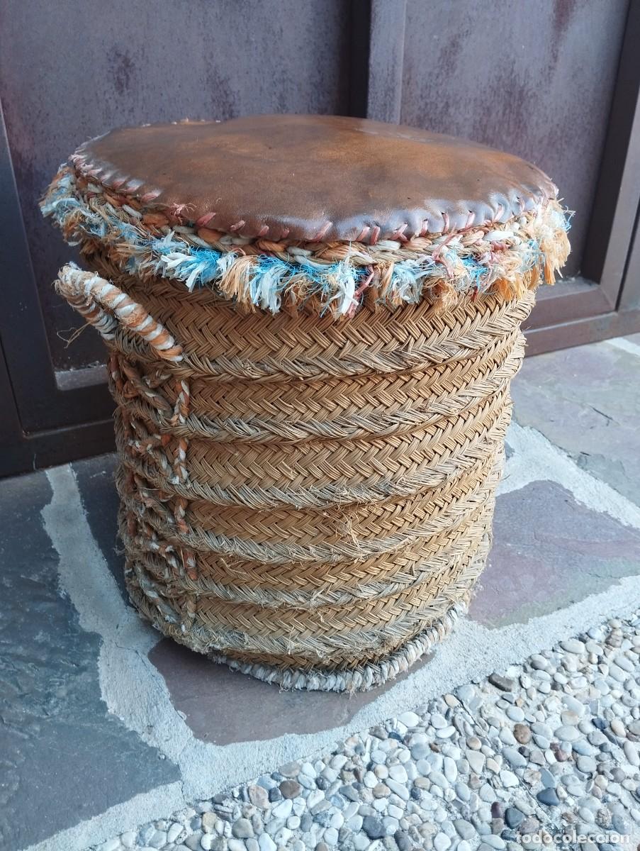 Antig&uuml;edades: Antiguo asiento de esparto - Foto 2