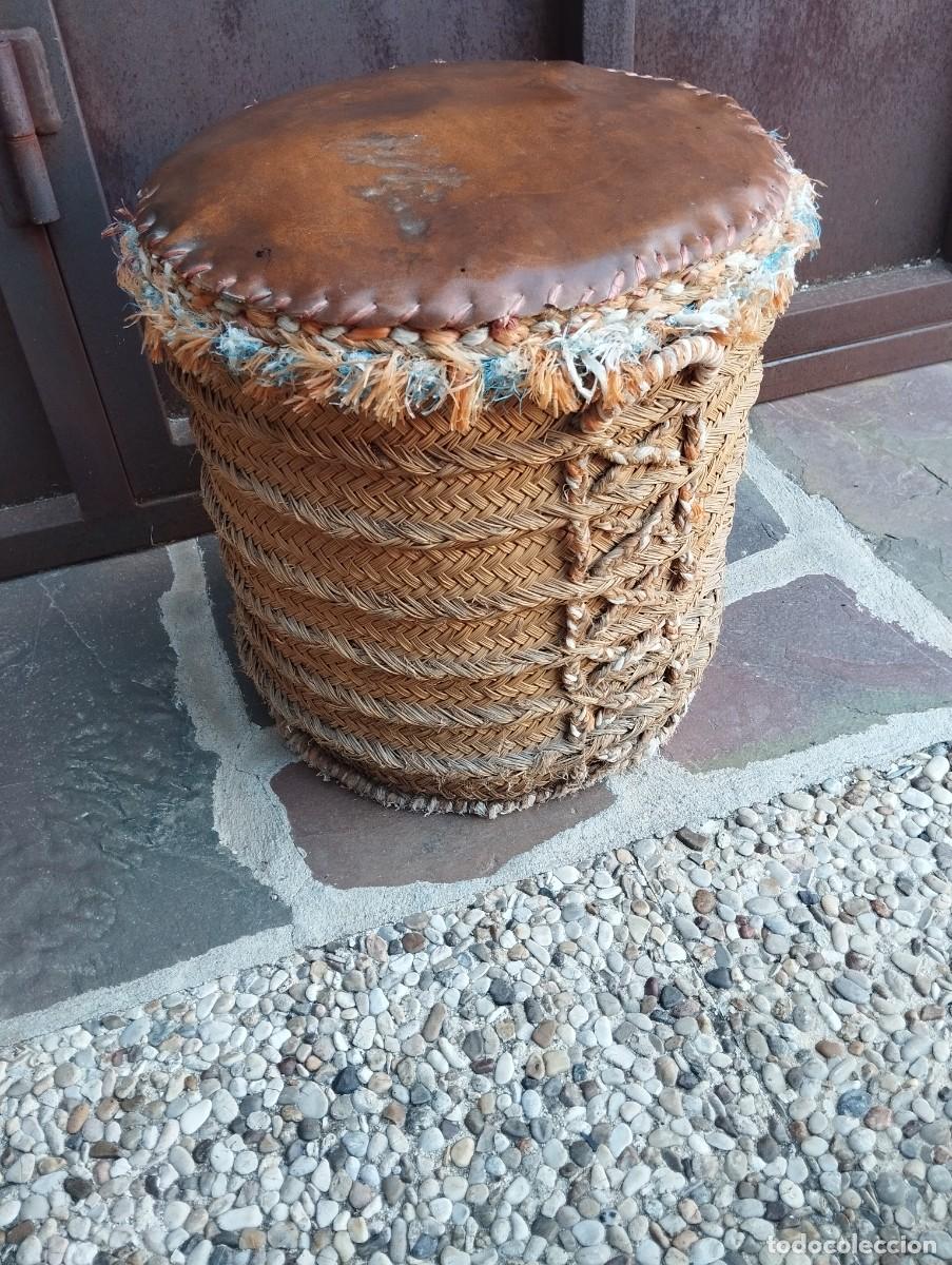 Antig&uuml;edades: Antiguo asiento de esparto - Foto 4