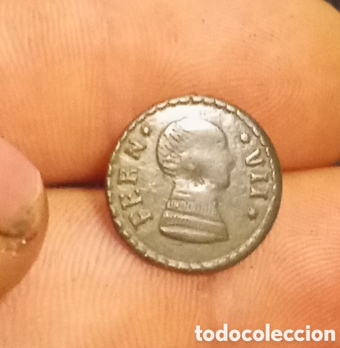 Antig&uuml;edades: BOTON MILITAR DE FERNANDO VII - Foto 1
