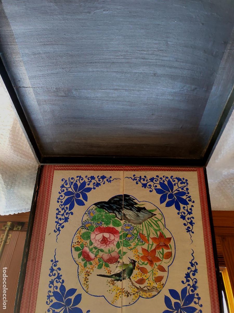 Antiguidades: CAJA ANTIGUA DE MANTON DE MANILA SIGLO XIX