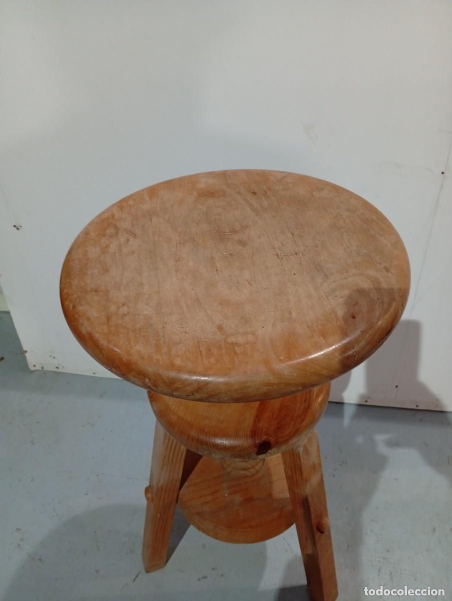 Antig&uuml;edades: Taburete de artista de madera - Foto 9