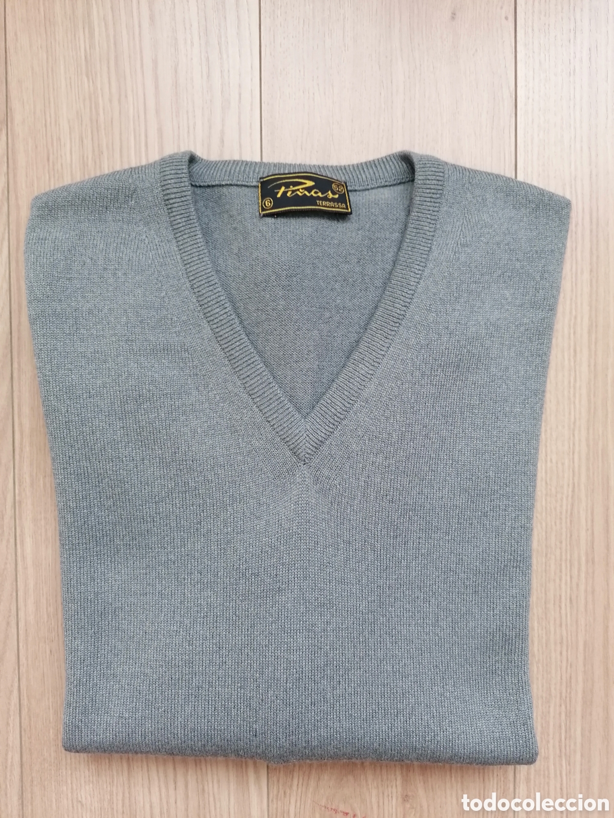 Oggetti Antichi: Jersey de punto gris, talla 52