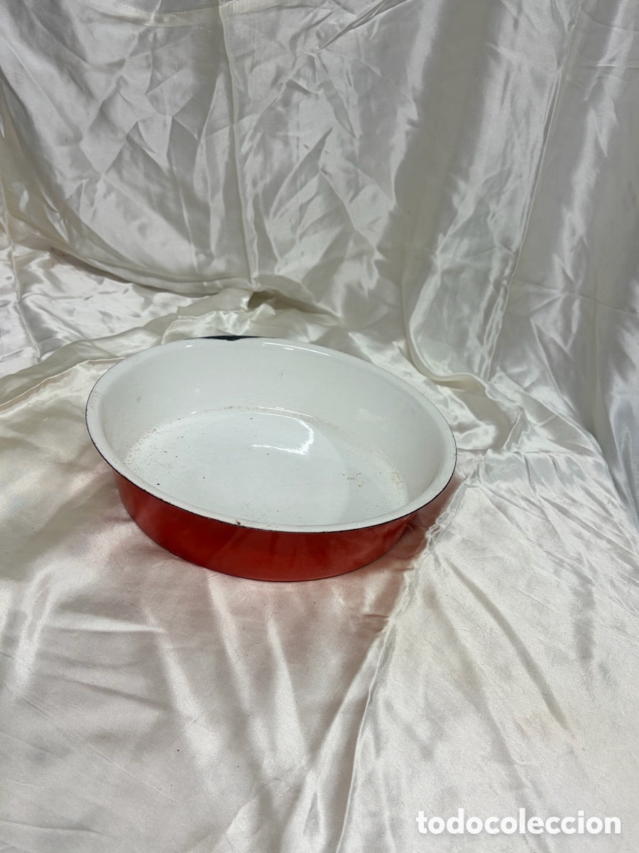 Antig&uuml;edades: Antigua ensaladera esmaltada Finel