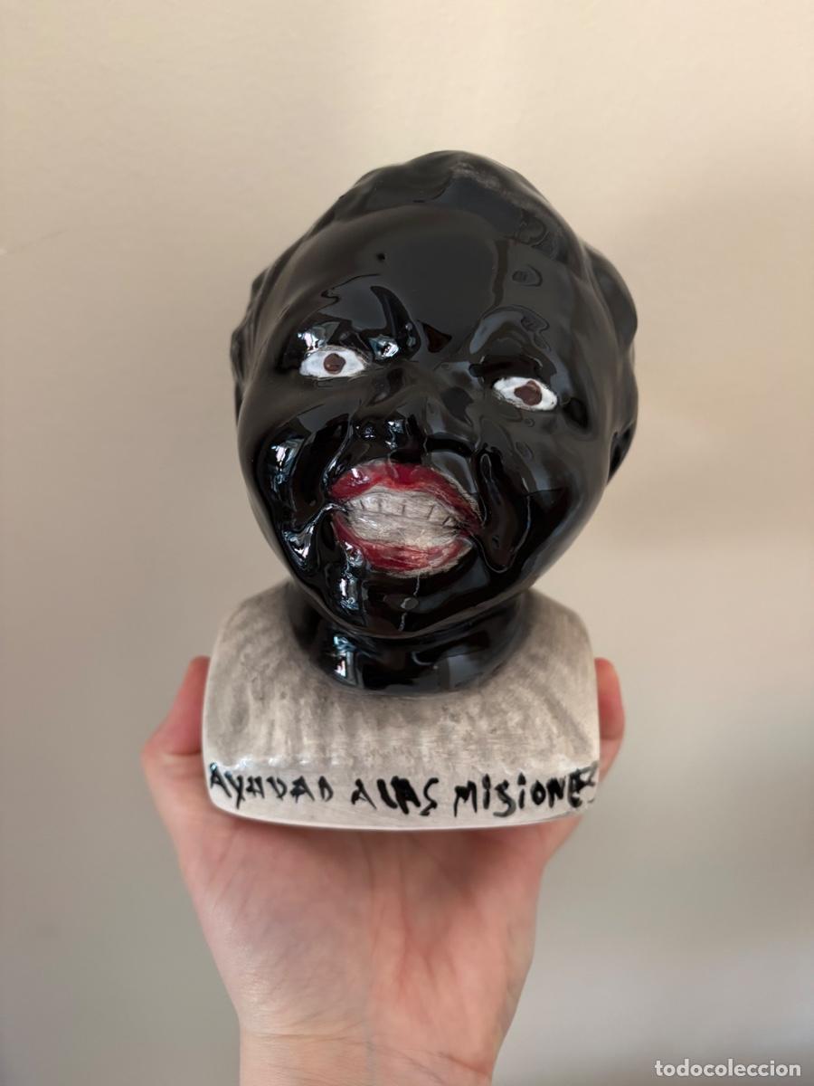 Antig&uuml;edades: Hucha del Domund. Busto de africano - Foto 2