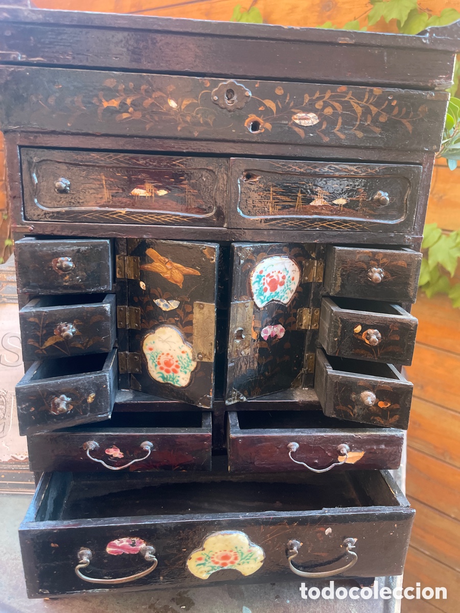 Antig&uuml;edades: Joyero japones S XIX lacado