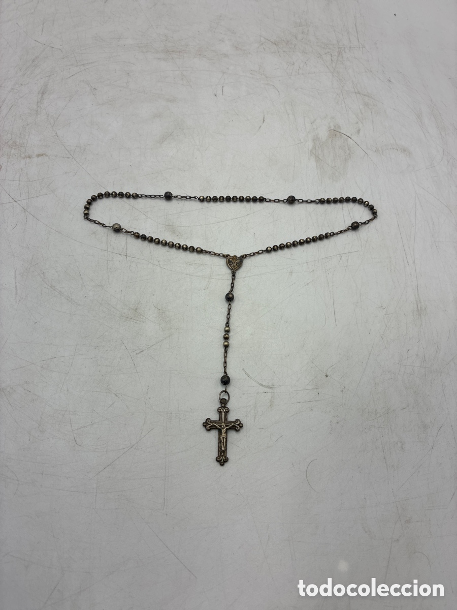 Antig&uuml;edades: Antiguo crucifijo plateado. - Foto 4