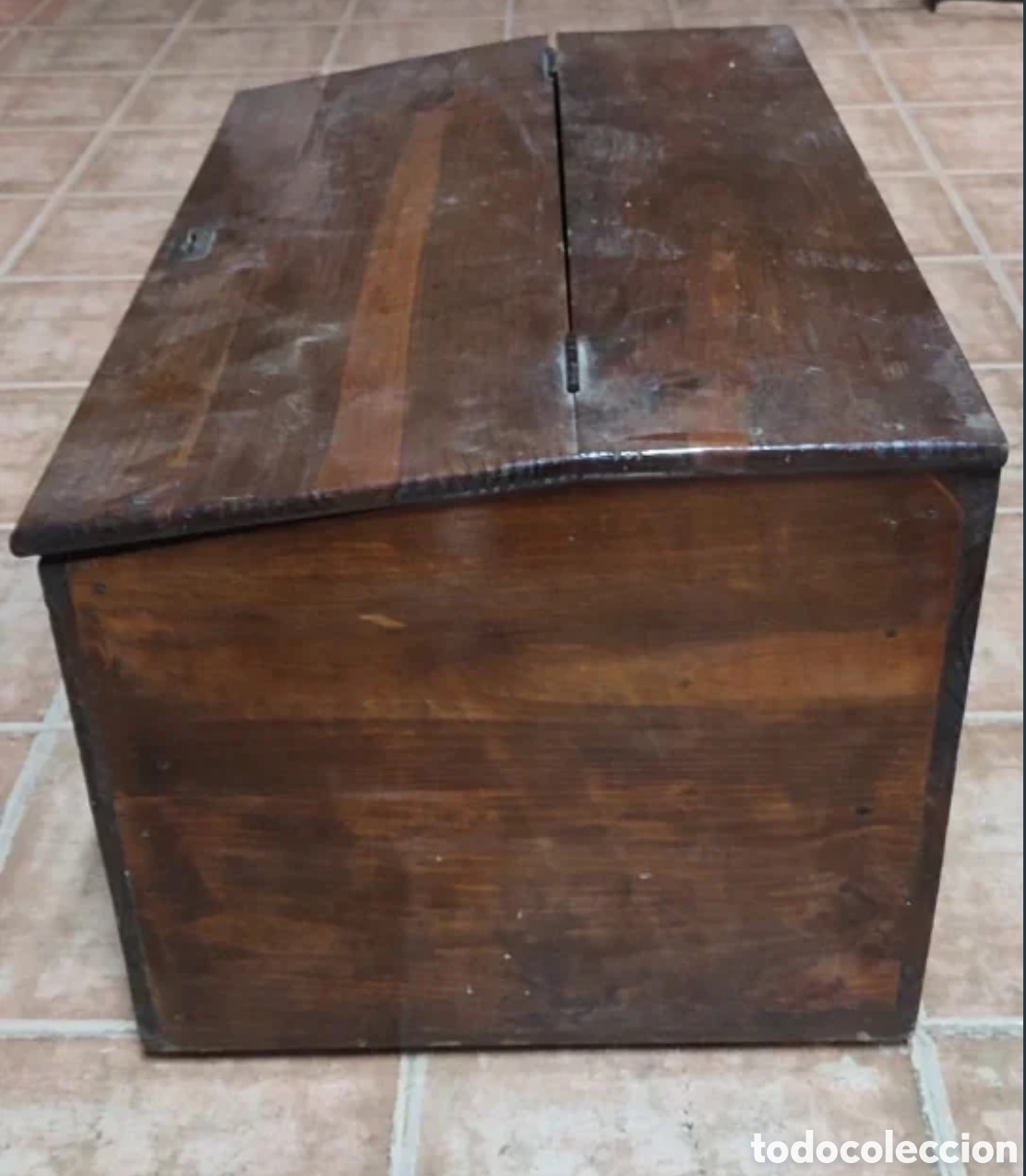 Antig&uuml;edades: Caja de caudales. Cofre de madera r&uacute;stico con asas - Foto 5