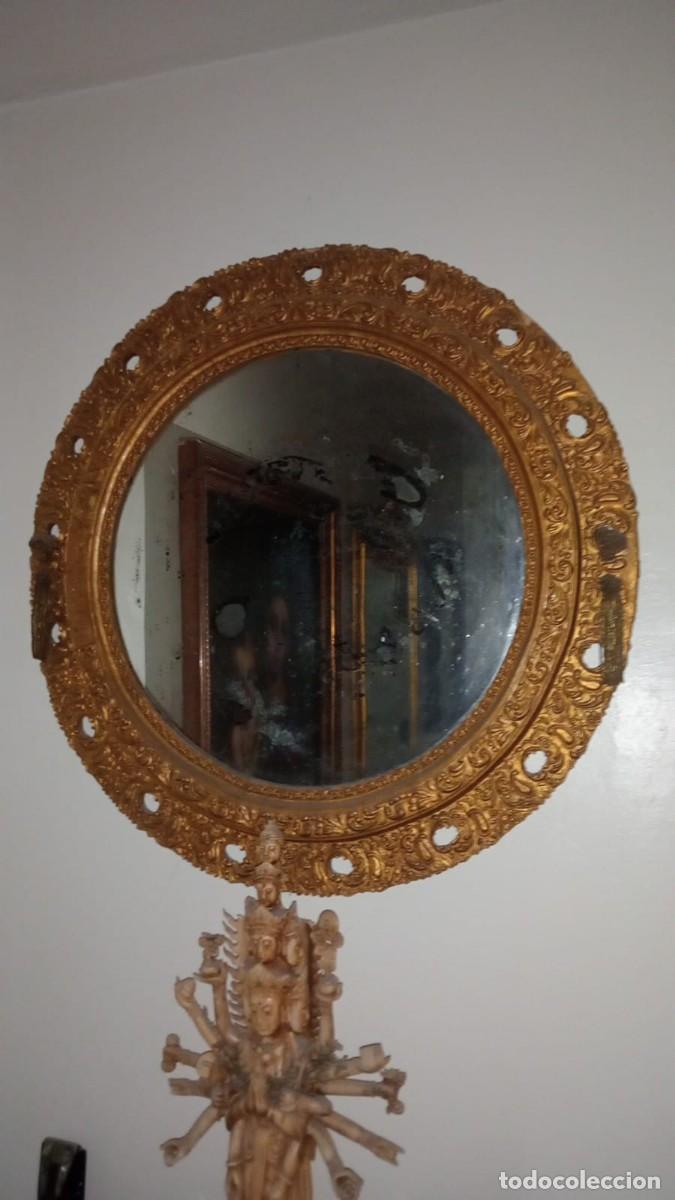 Antig&uuml;edades: ESPEJO S.XVIII CIRCULAR - Foto 1