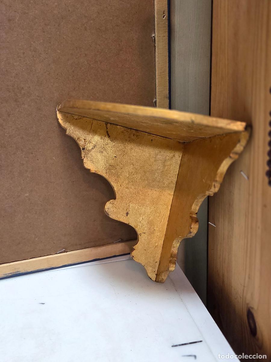 Antig&uuml;edades: consola de esquina dorada - Foto 1