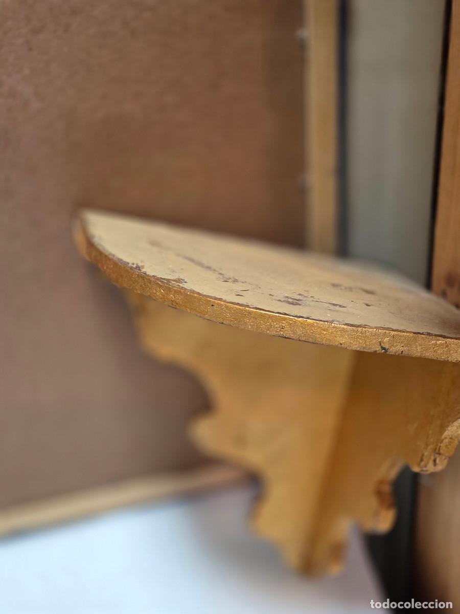 Antig&uuml;edades: consola de esquina dorada - Foto 3