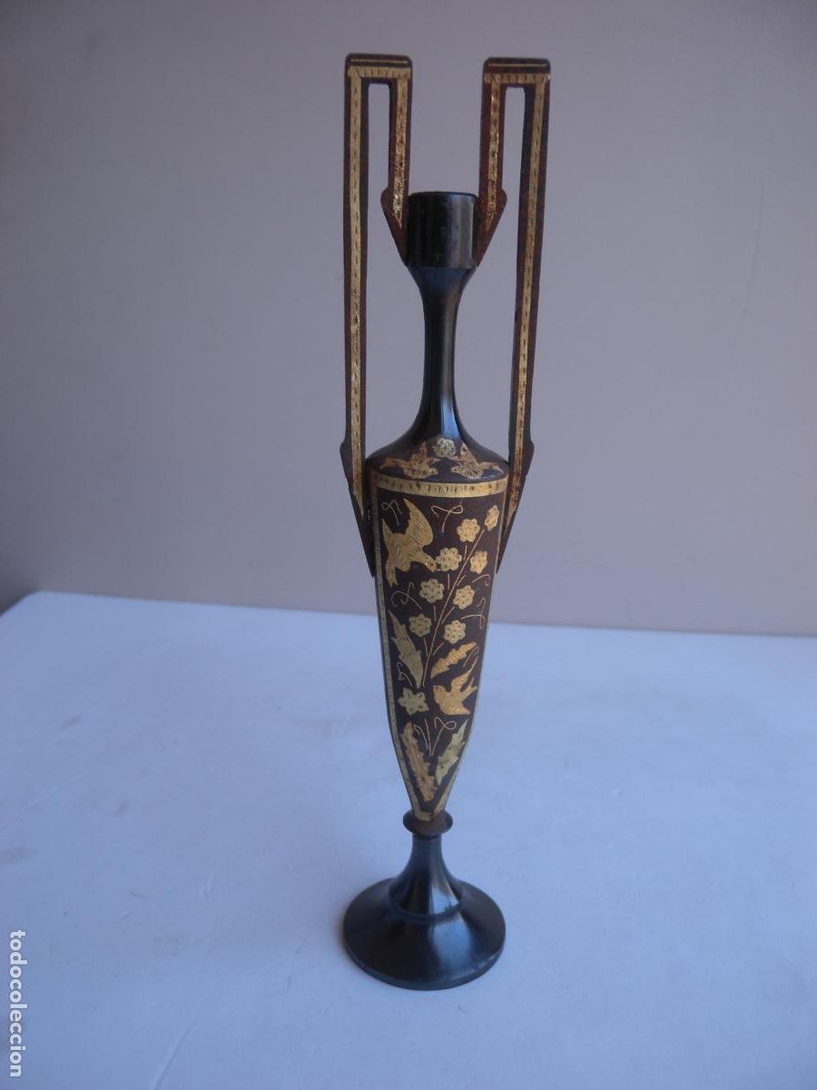 Antig&uuml;edades: ANFORA ROMANA CON DAMASQUINADO