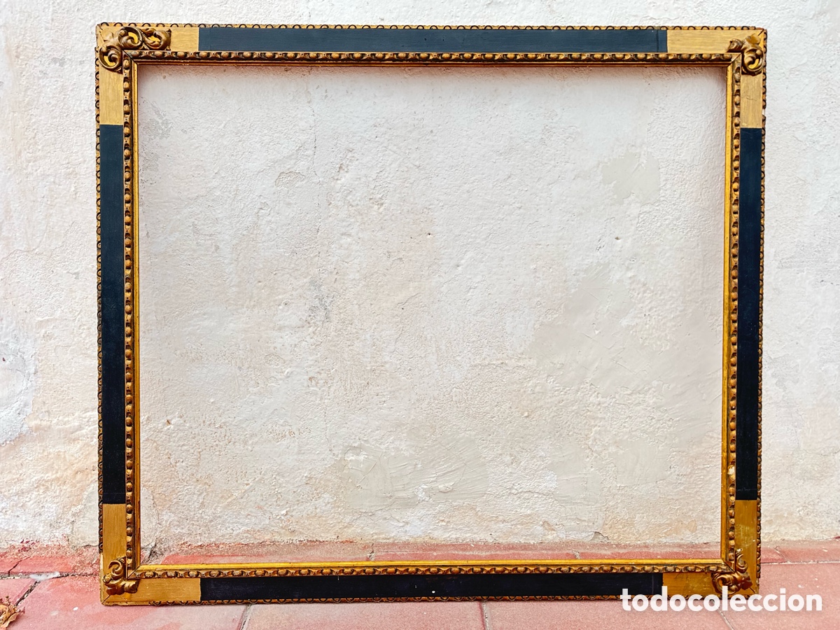Antig&uuml;edades: Antiguo marco de madera policromada - Foto 13