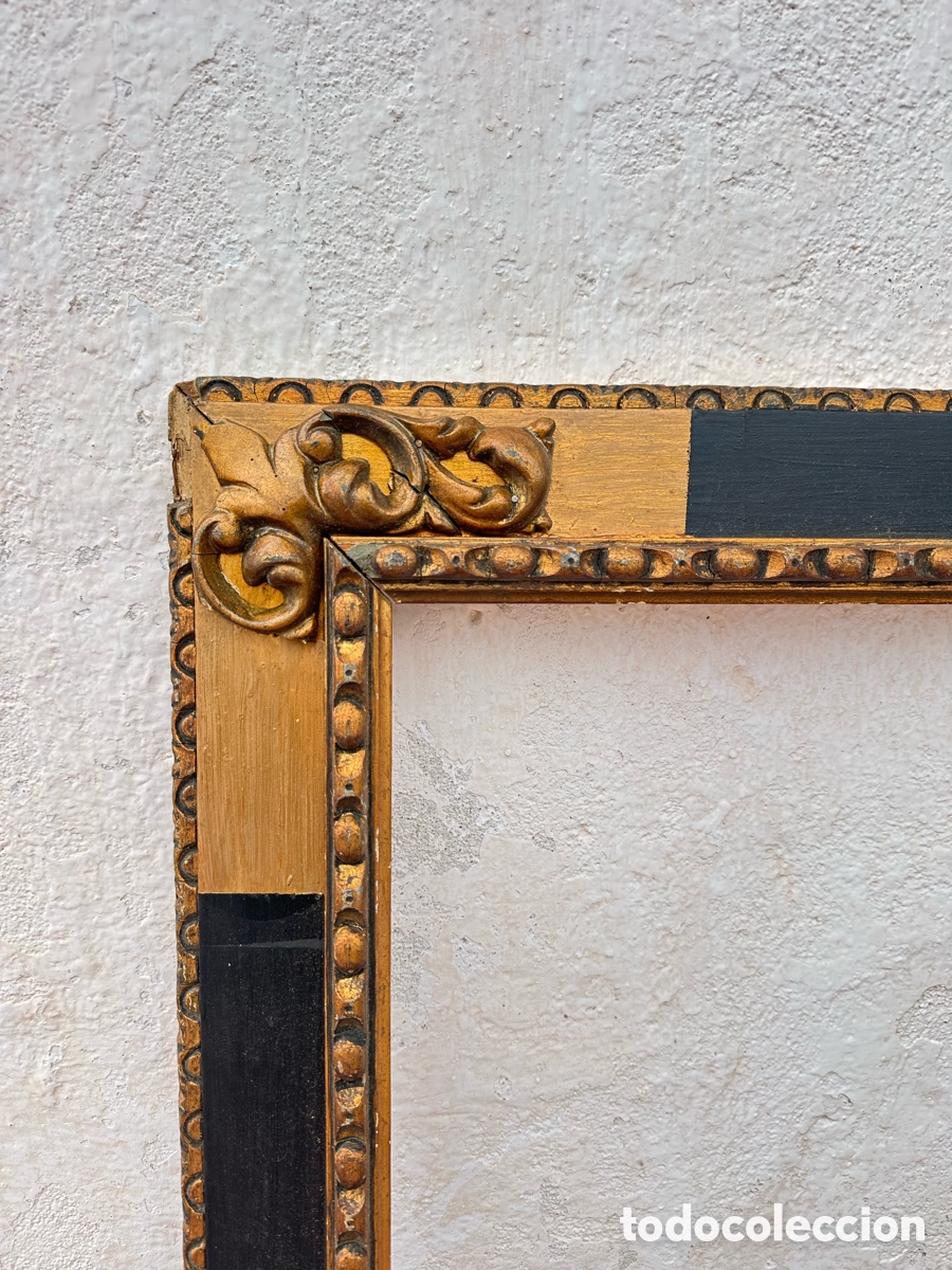 Antig&uuml;edades: Antiguo marco de madera policromada - Foto 15