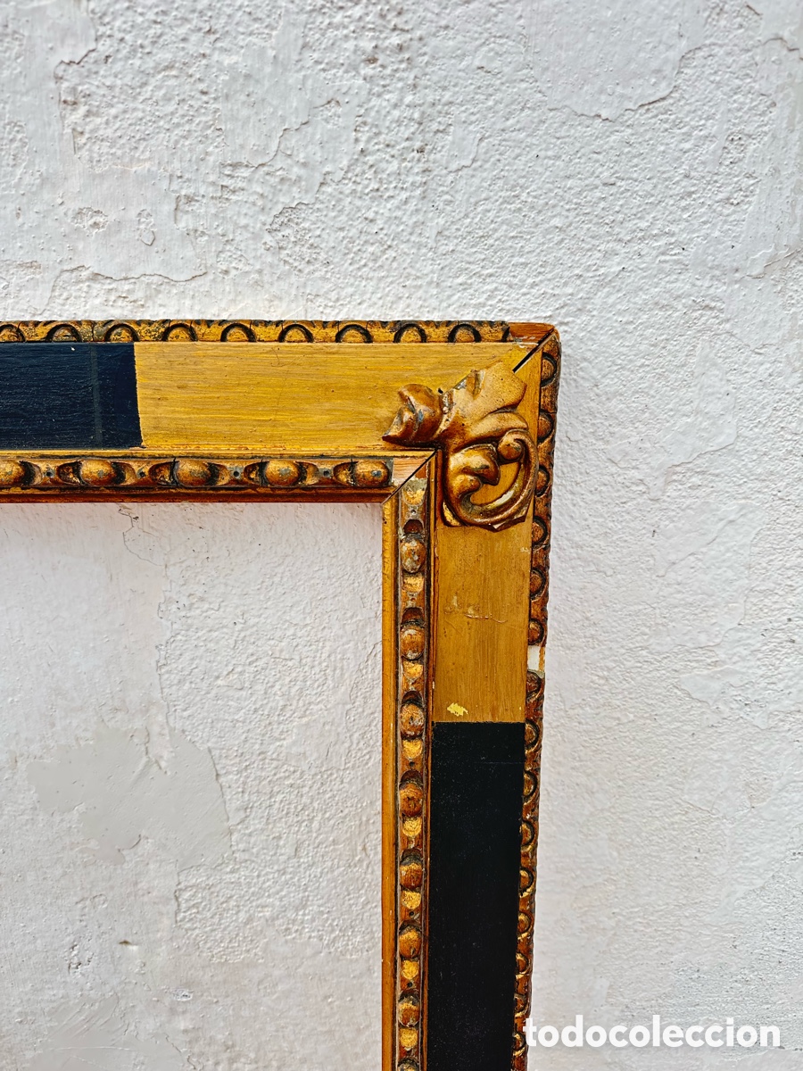 Antig&uuml;edades: Antiguo marco de madera policromada - Foto 17