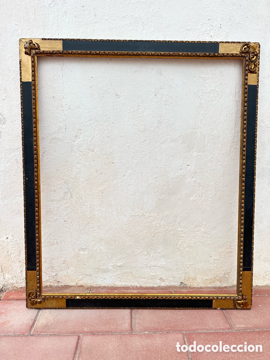 Antig&uuml;edades: Antiguo marco de madera policromada - Foto 18