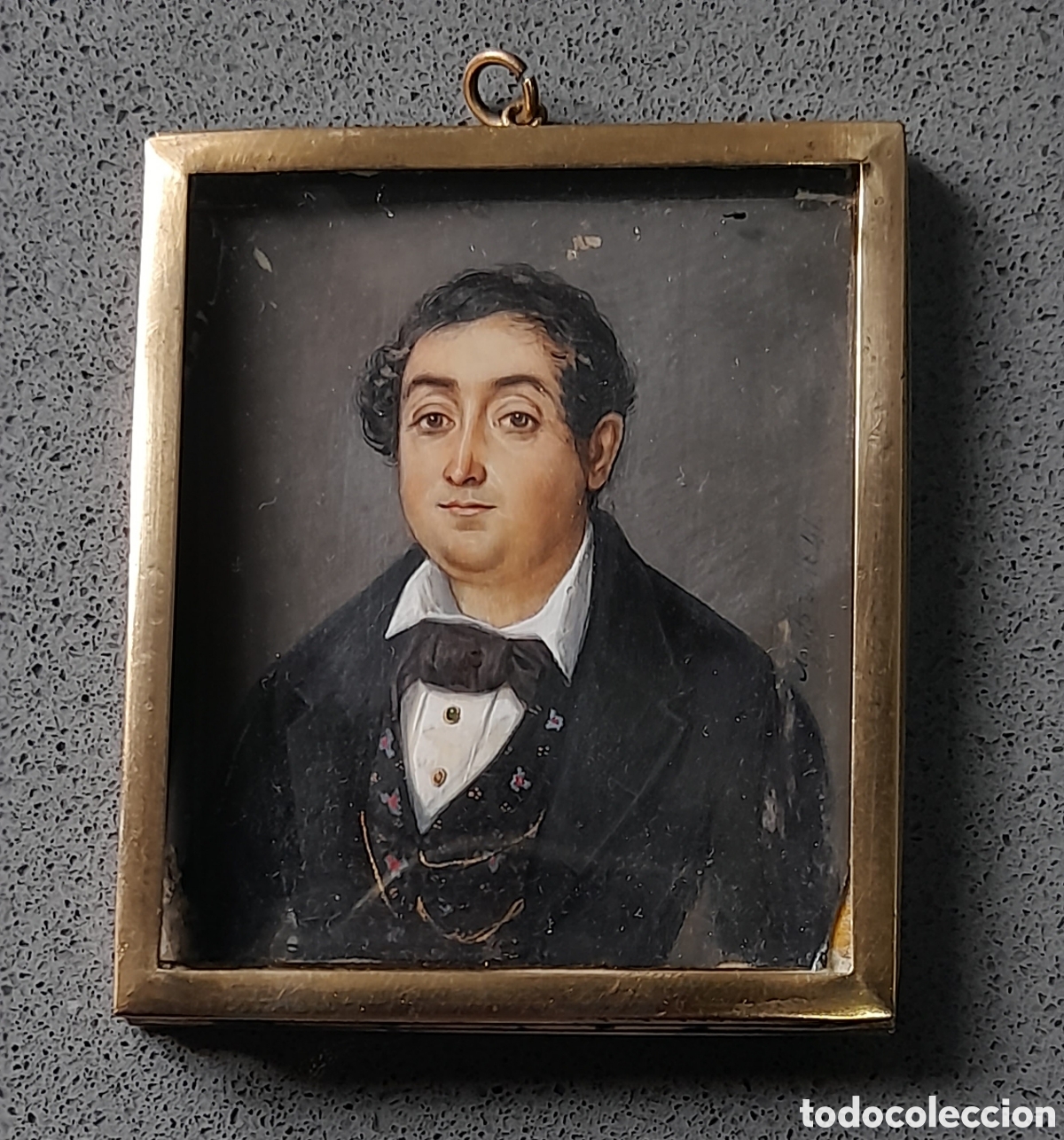 Antig&uuml;edades: Miniatura pintada sobre marfil a&ntilde;o 1.841