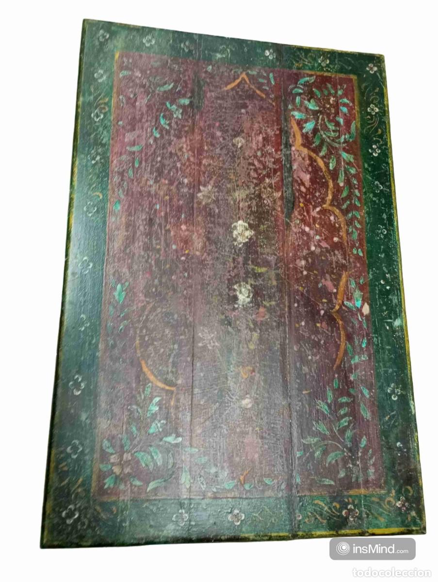 Antig&uuml;edades: MESA INDIA EN MADERA MACIZA PINTADA - Foto 2
