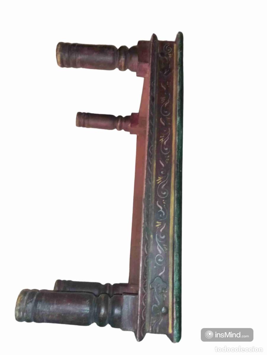 Antig&uuml;edades: MESA INDIA EN MADERA MACIZA PINTADA - Foto 3