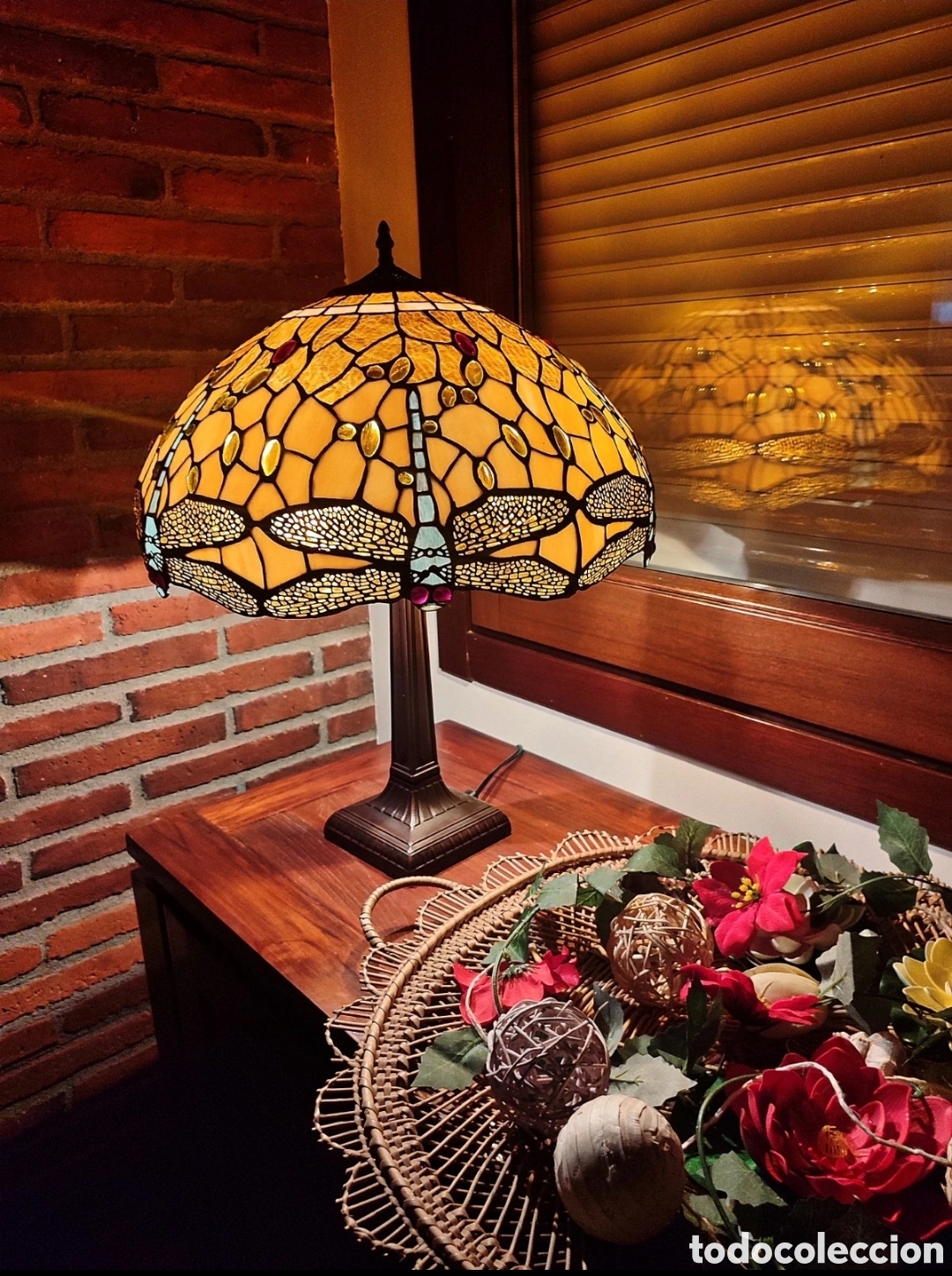 Antig&uuml;edades: L&aacute;mpara Tiffany Dragonfly - Foto 2