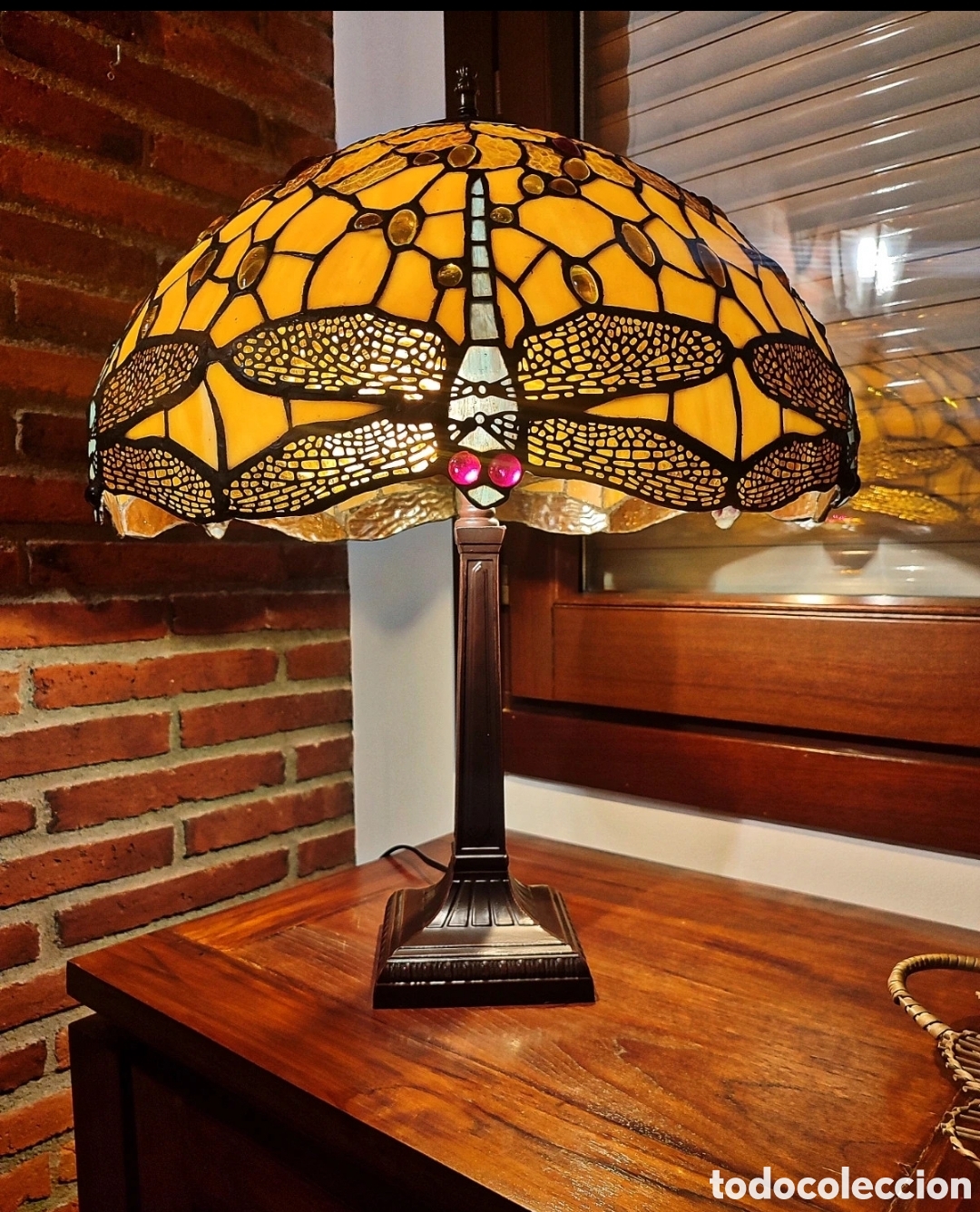 Antig&uuml;edades: L&aacute;mpara Tiffany Dragonfly - Foto 3