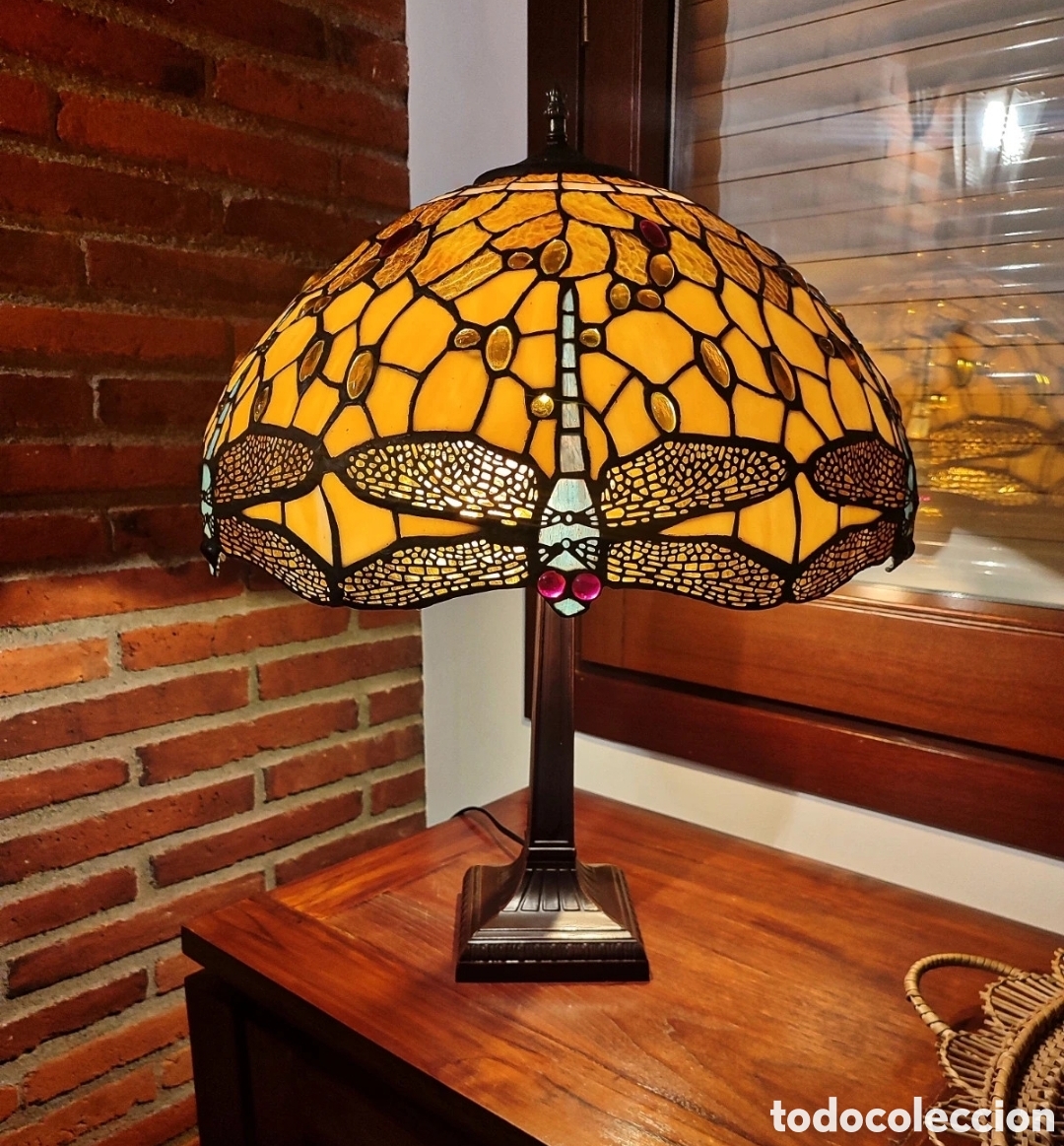 Antig&uuml;edades: L&aacute;mpara Tiffany Dragonfly - Foto 4