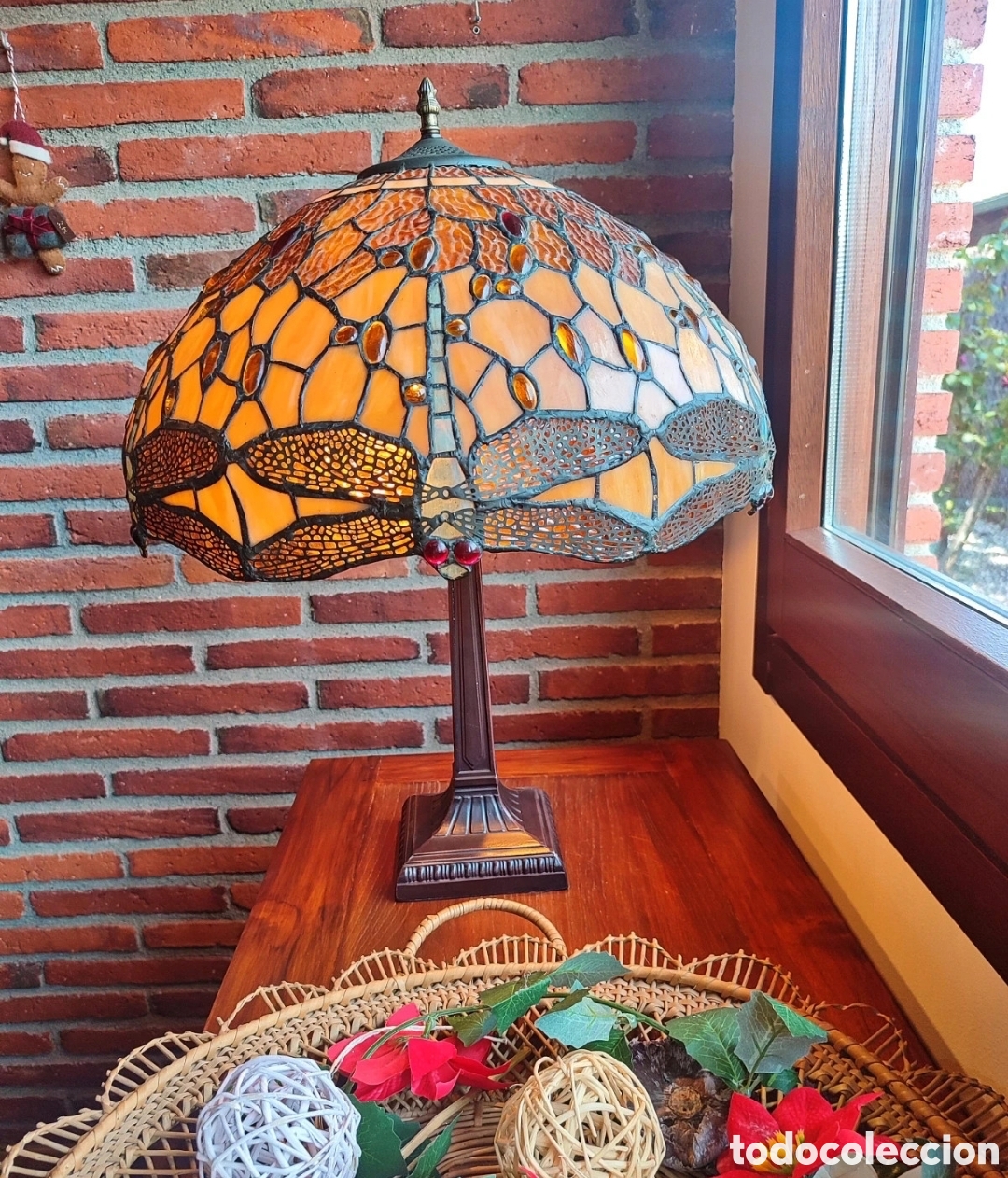 Antig&uuml;edades: L&aacute;mpara Tiffany Dragonfly - Foto 6