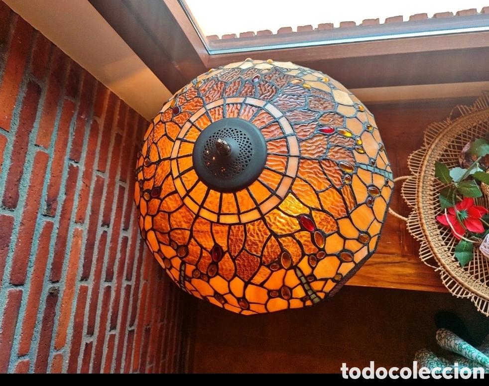 Antig&uuml;edades: L&aacute;mpara Tiffany Dragonfly - Foto 8