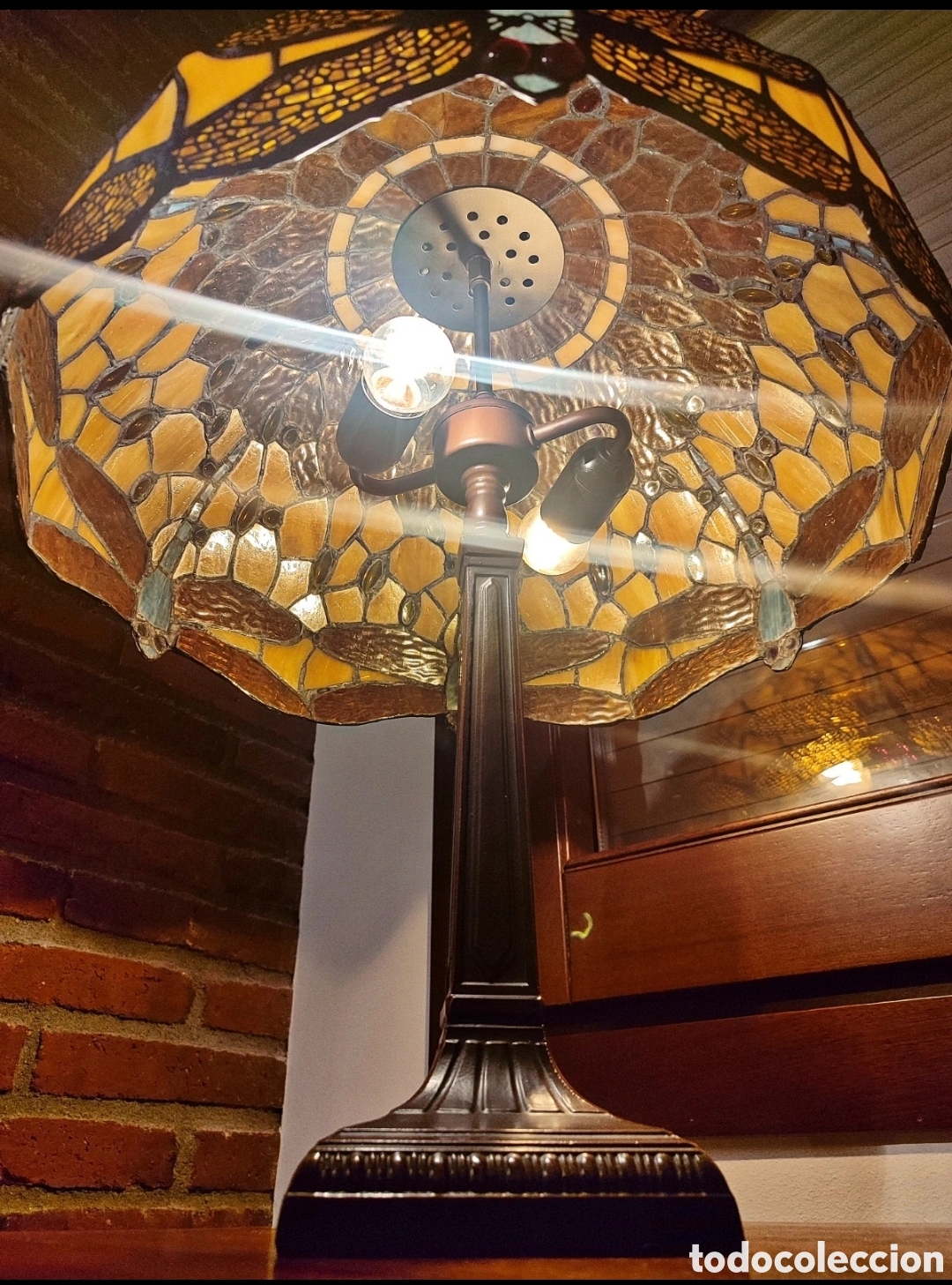 Antig&uuml;edades: L&aacute;mpara Tiffany Dragonfly - Foto 9