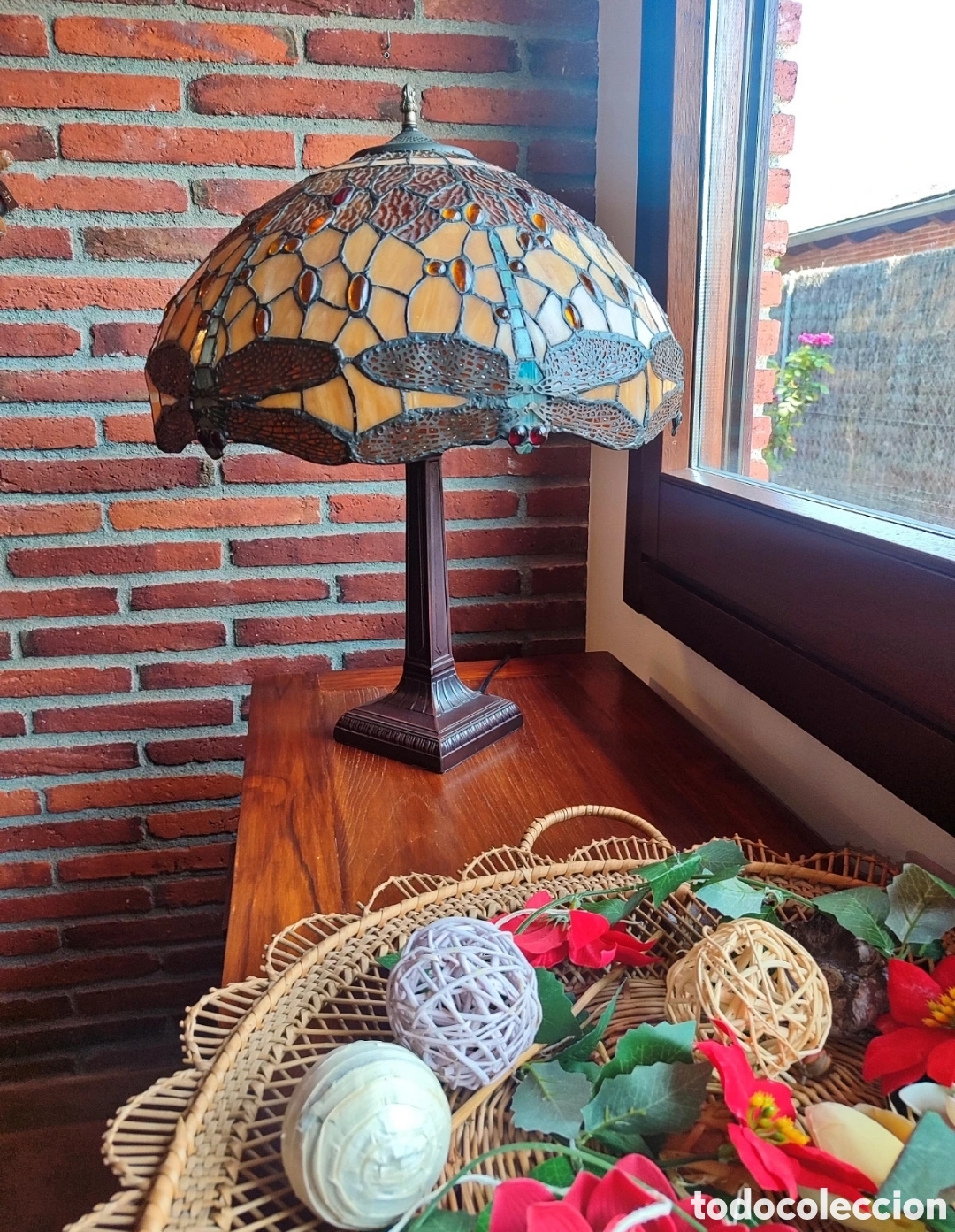 Antig&uuml;edades: L&aacute;mpara Tiffany Dragonfly - Foto 10