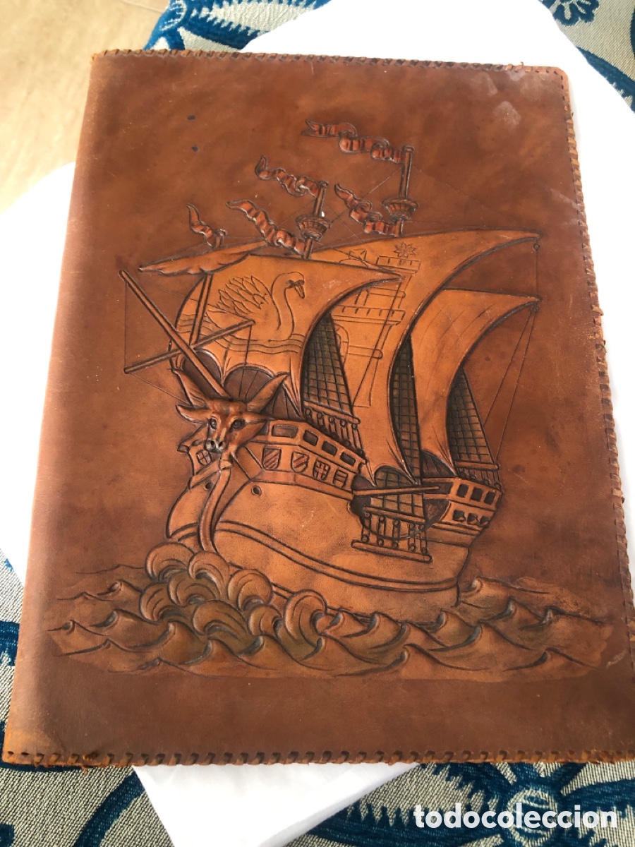 Antig&uuml;edades: Estuche de Cuero Antiguo - Foto 1
