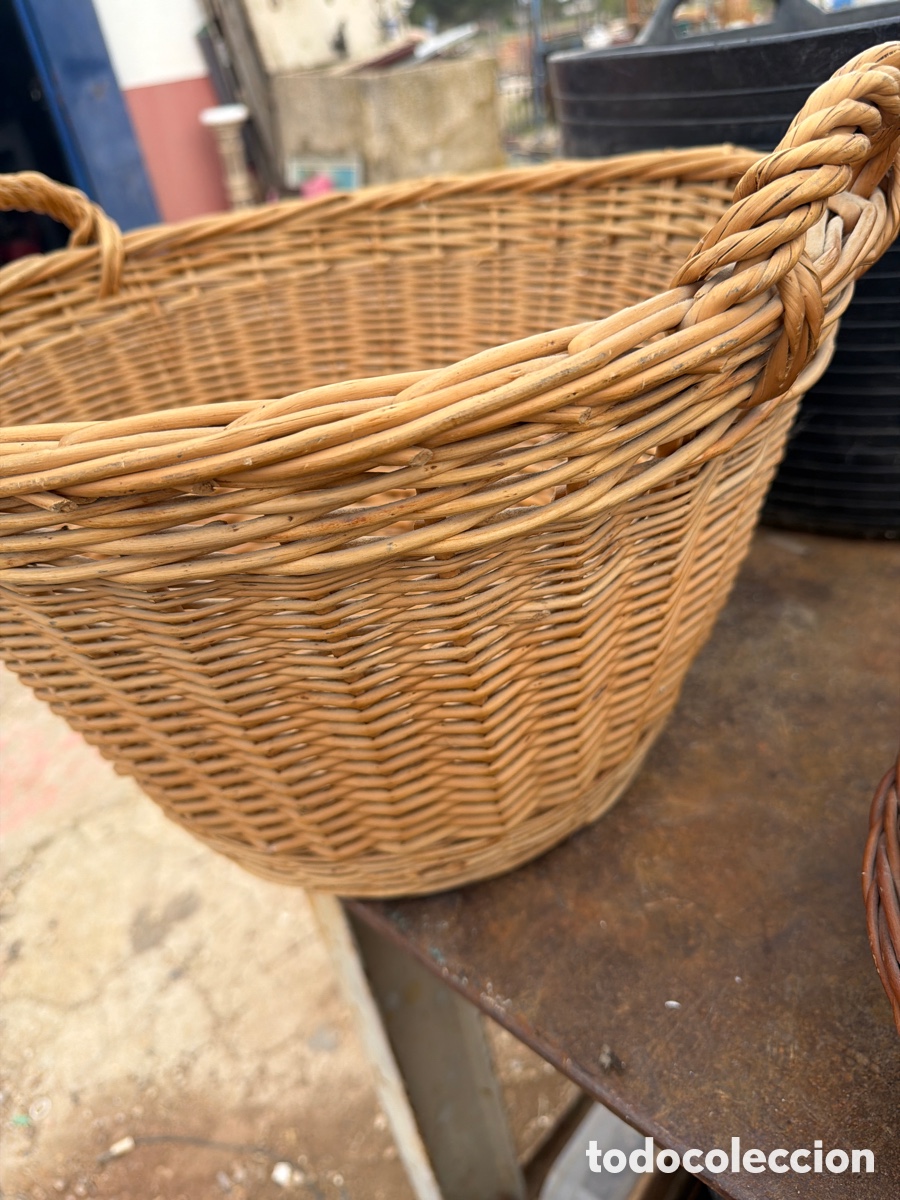 Antig&uuml;edades: Cesta de esparto antigua - Foto 2