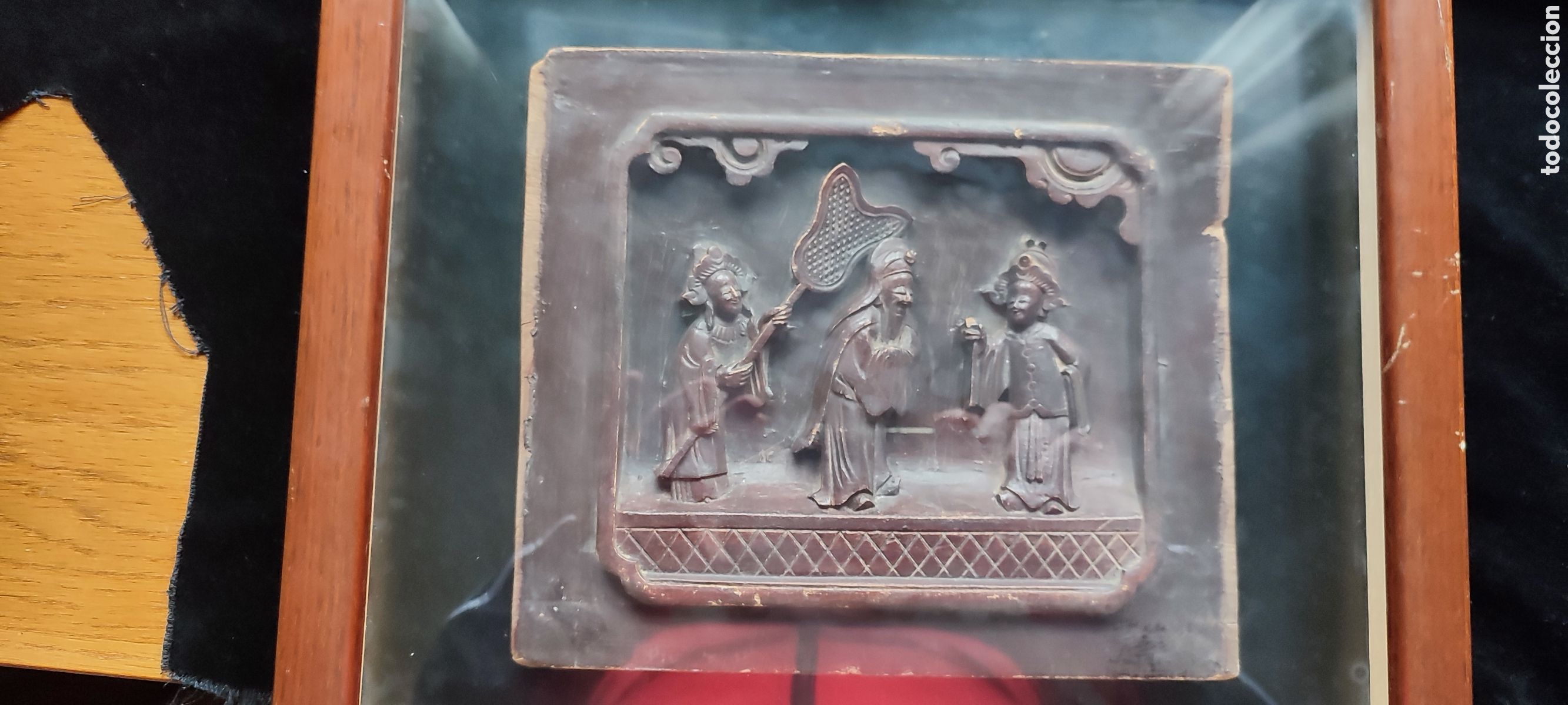 Antig&uuml;edades: Antigua talla en madera china del siglo XVIII